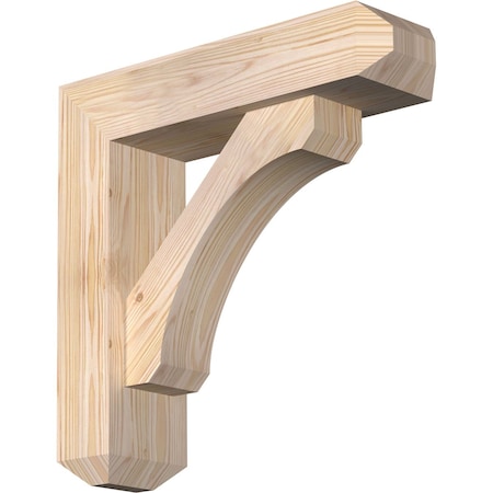 Ekena Millwork Legacy Craftsman Smooth Bracket w/ Offset Brace, Douglas Fir, 5 1/2"W x 20"D x 20"H BKT0604X20X20LEC04SDF